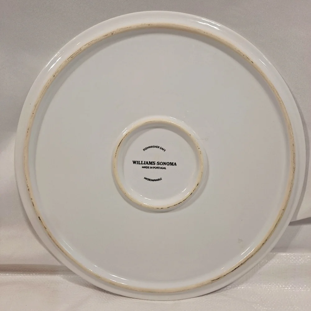 Williams Sonoma White Cermanic Charcuterie Camembert Plate